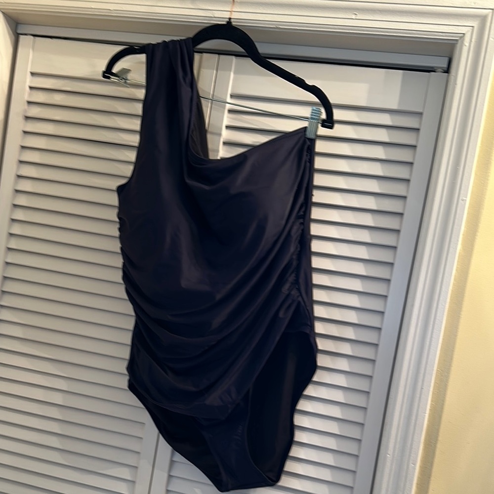J. Crew Ruched One-Shoulder Ladies Suit